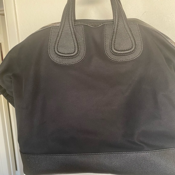 Givenchy Nightingale top handles satchel in Black w/mixed fabric 23”x13”x7” NWT - Picture 3 of 11